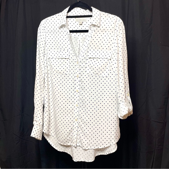 Alexander Jordan Tops - Alexander Jordan Button/Down Navy, White Polka Dot Size M